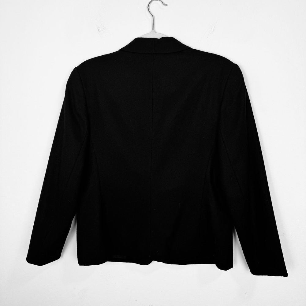Pendleton Black Single-Button 100% Wool Blazer Size 10P Petite - Picture 6 of 10